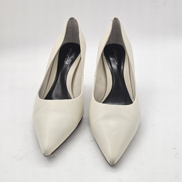 Jeffrey Campbell Nikia Ivory Leather Pointed Toe Stiletto Pumps Size 10 US / 41 - Picture 2 of 10